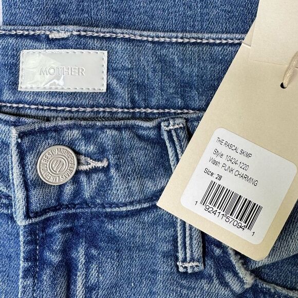 NEW MOTHER The Rascal Skimp in Punk Charming High Rise Slim Straight Size 28 - Picture 9 of 11